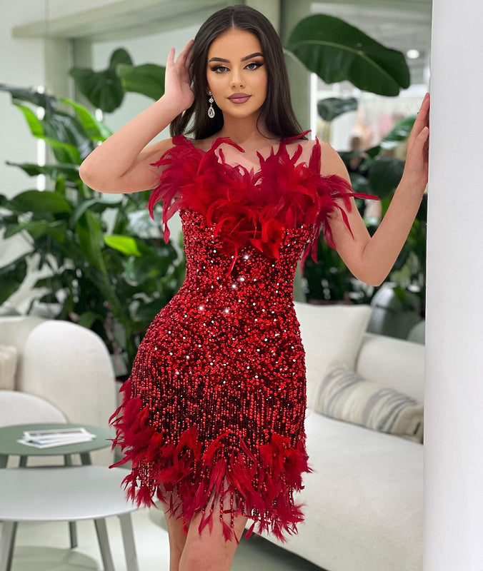 Milan feather dress