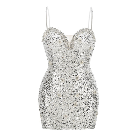 Ciara sequin pearl dress