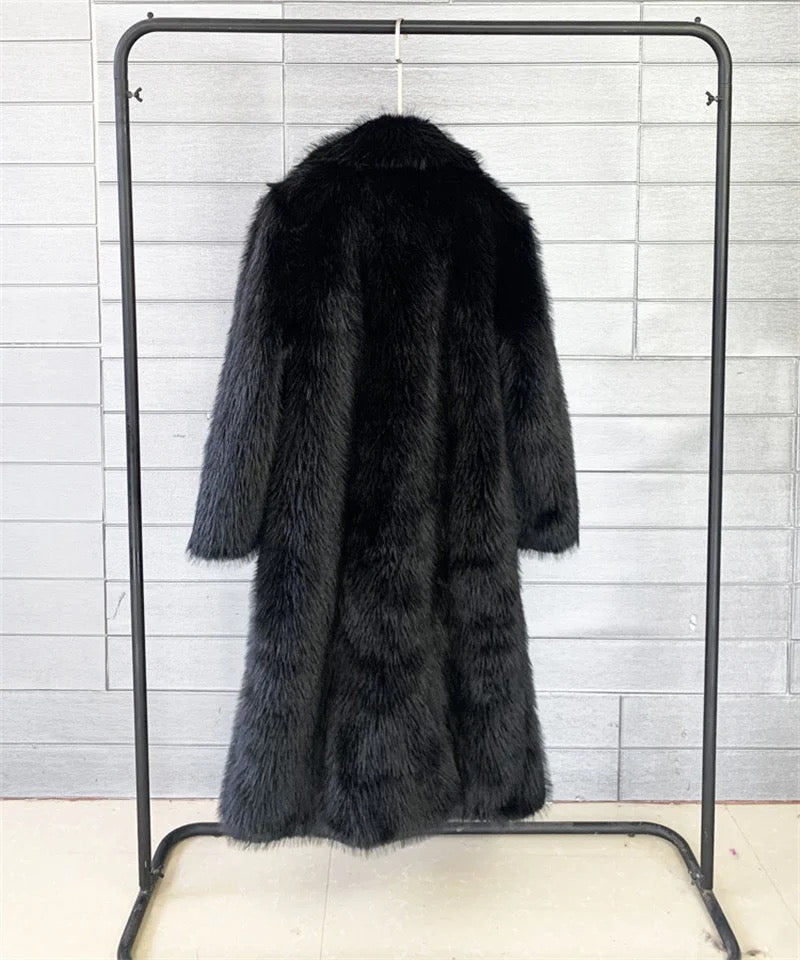 Mix Fox Faux Long Sleeve long coat