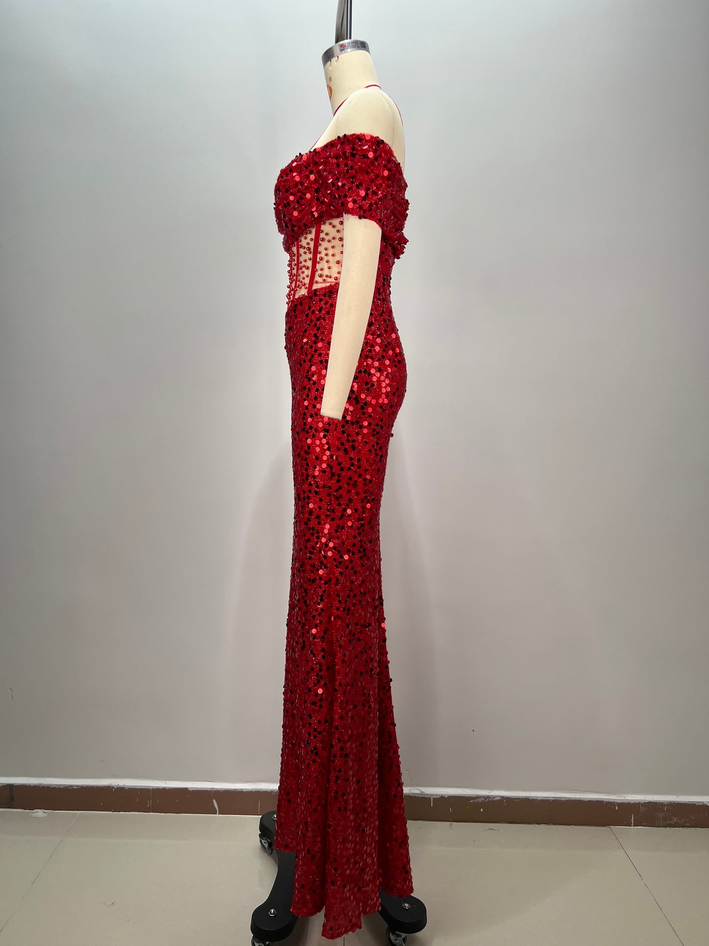 Rebecca sequin floor length dress