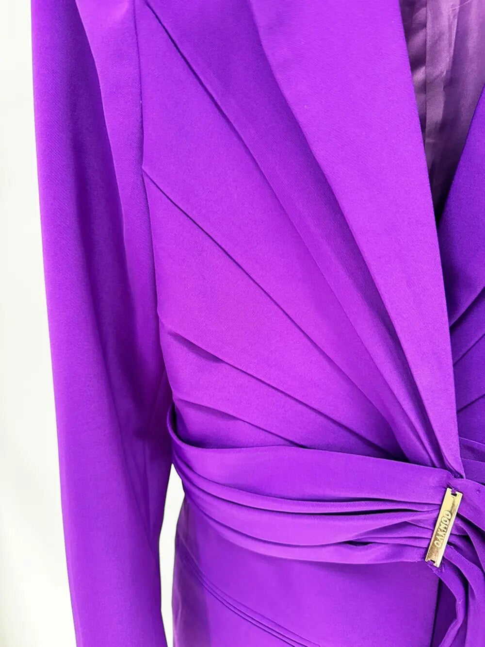 Purple Red Business Pleated Waist Set