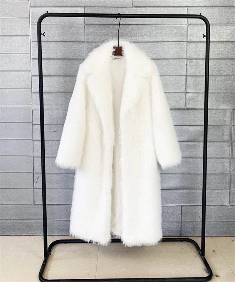 Mix Fox Faux Long Sleeve long coat