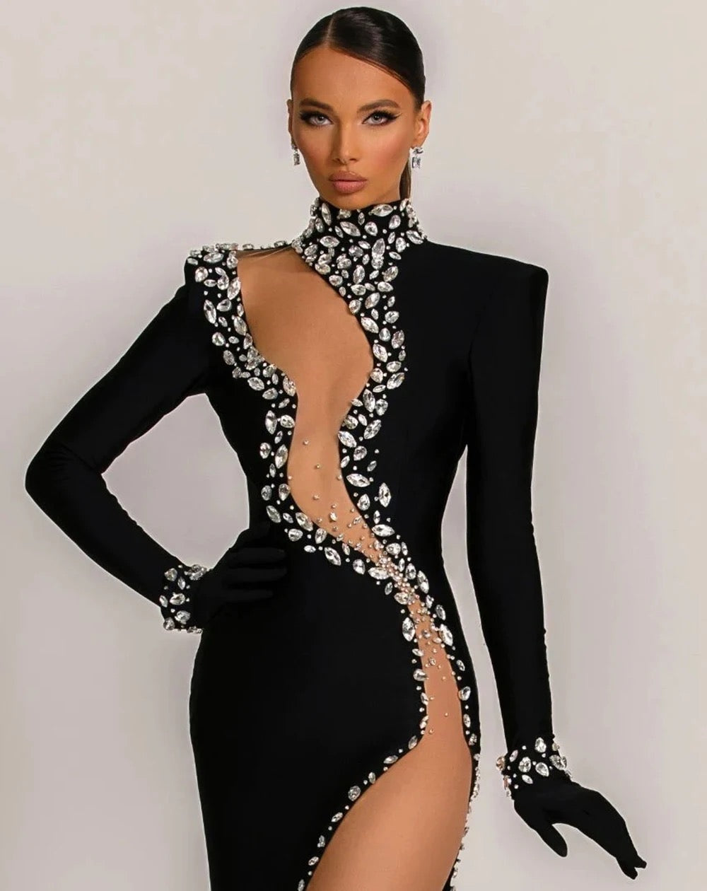 Milan diamond midi bandage dress