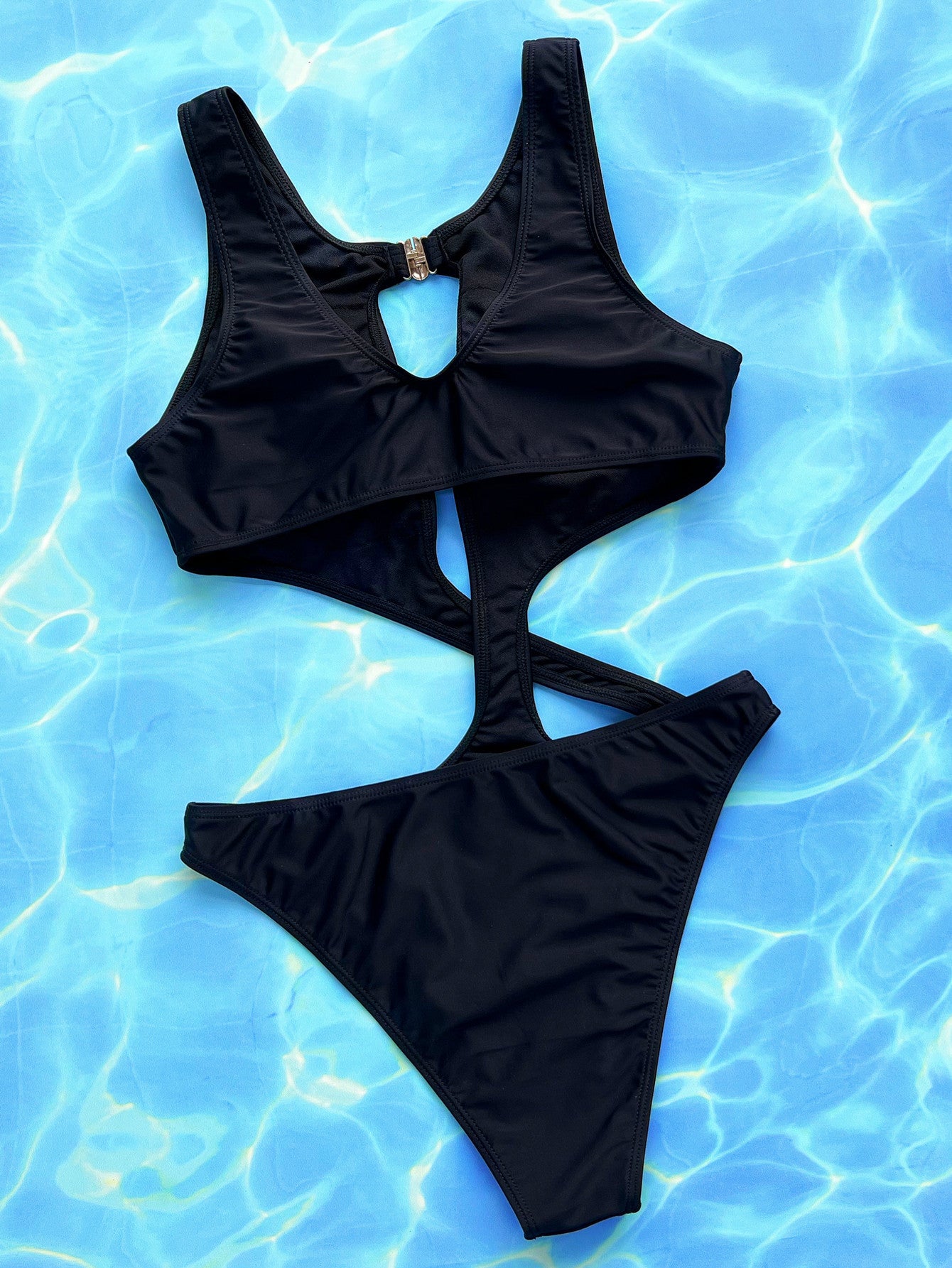 Hollow Out Cutout out Strap One Piece Swimsuit