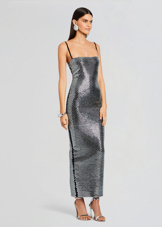 Sparkling Diamond Tight Maxi Dress