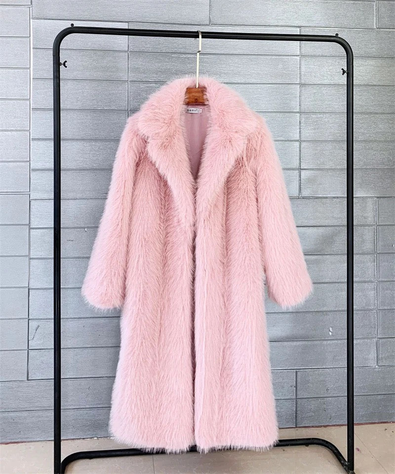 Mix Fox Faux Long Sleeve long coat