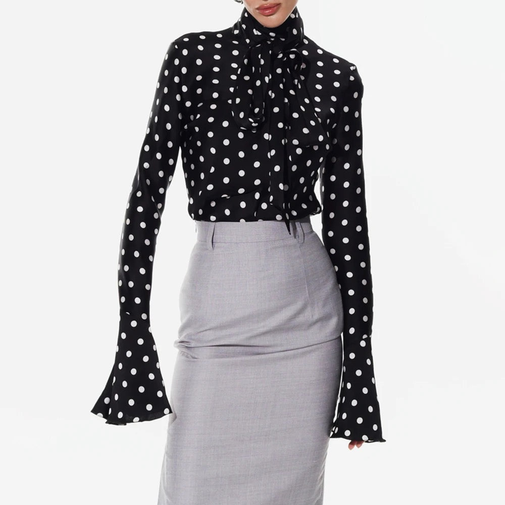 Aliayah polka dot blouse