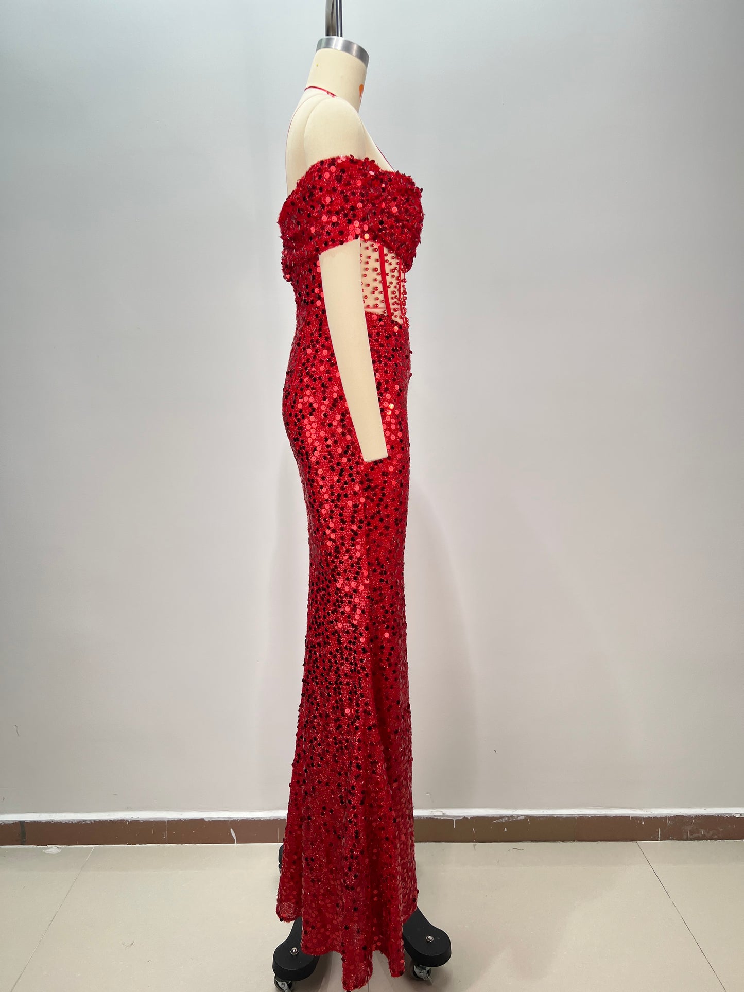 Rebecca sequin floor length dress