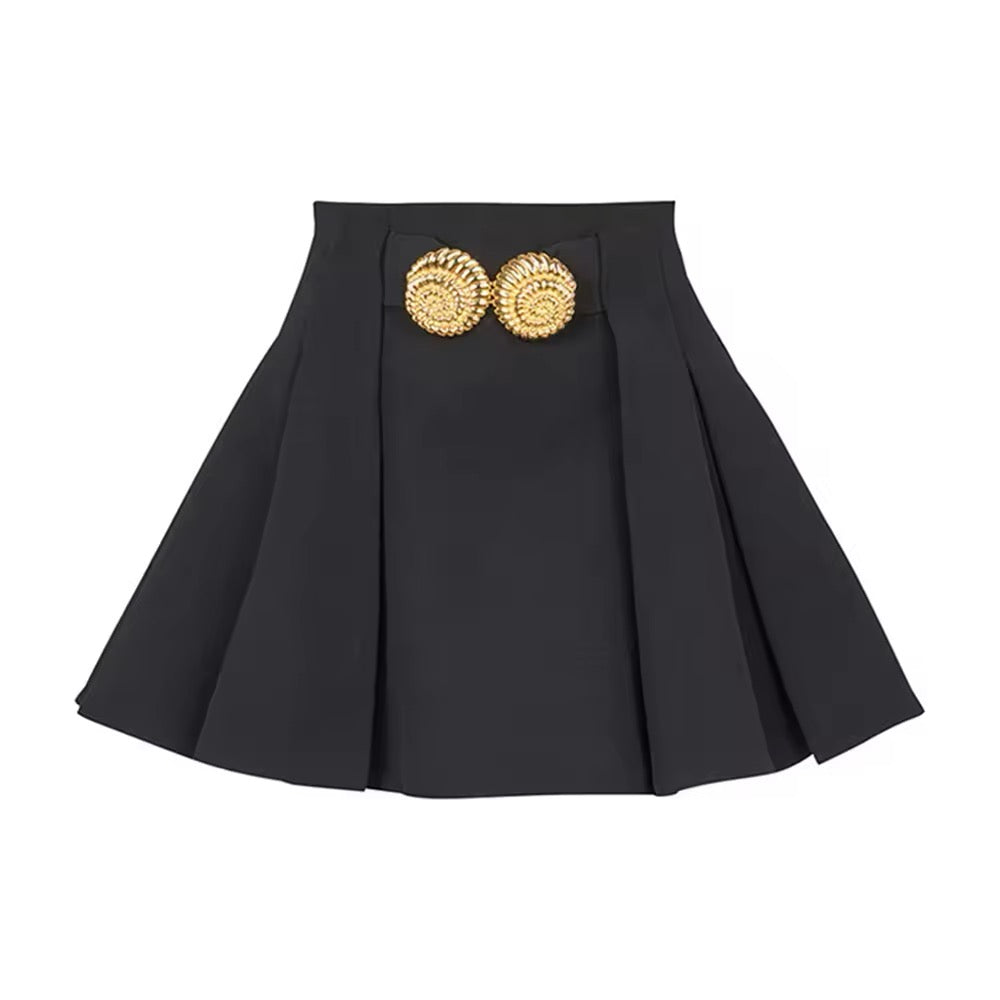 High jupe Waisted faldas Female saia Pleated falda skirt