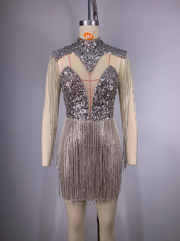 Nana sequin diamond dress