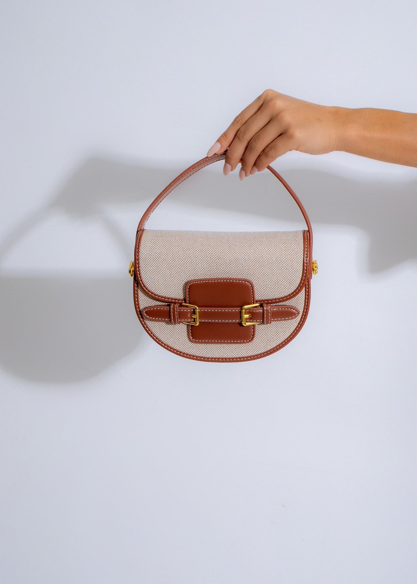 The Belle Saddle Handbag Brown