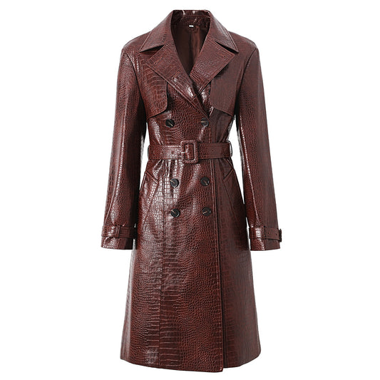 Cold outside leather coat