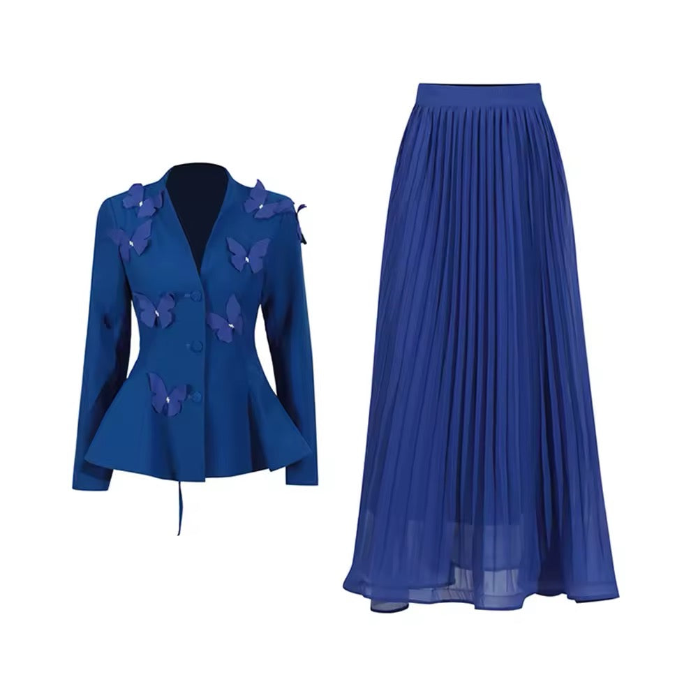 Blazer Pleated Skirt Sets