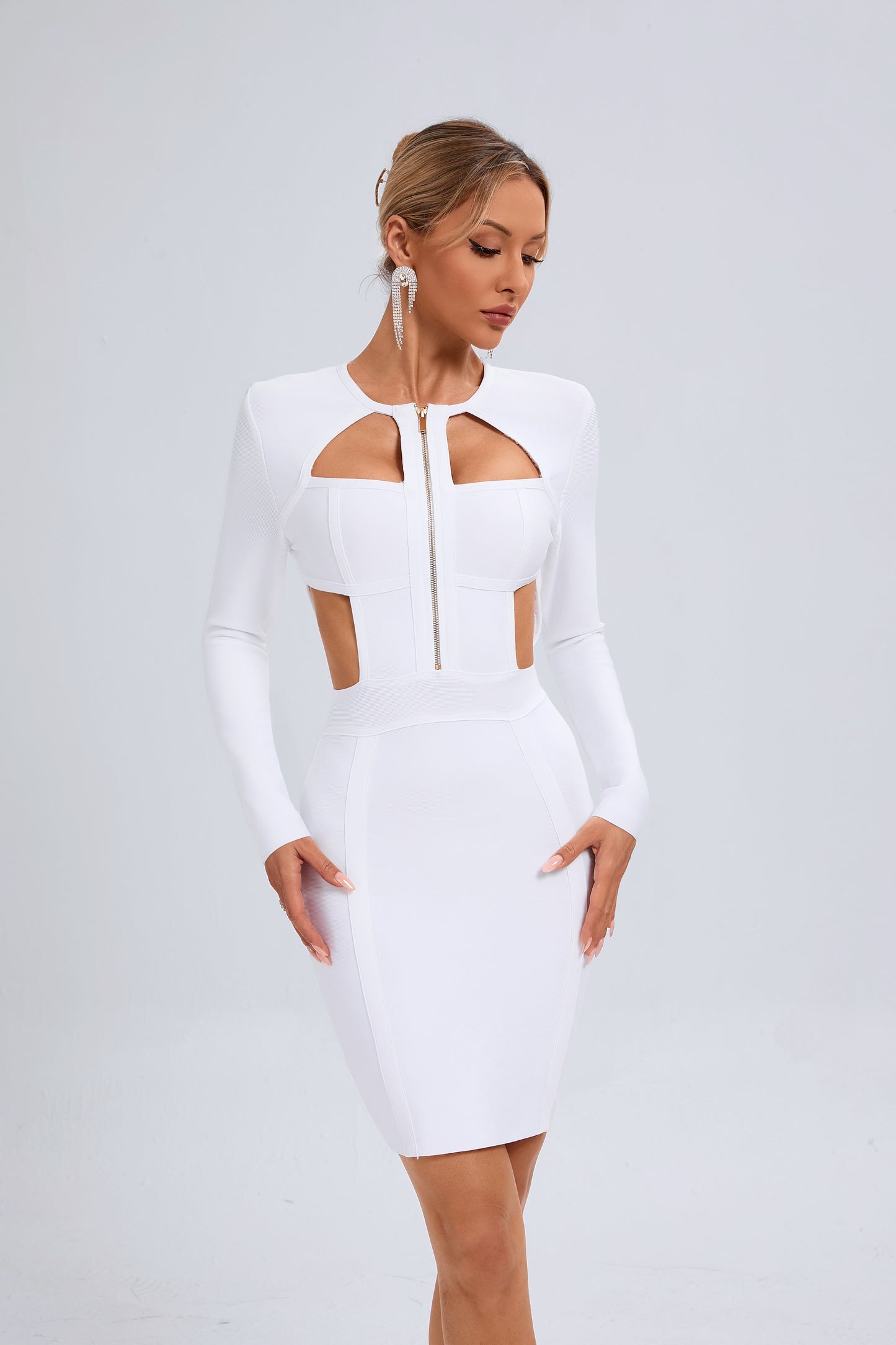 Milan white bandage dress