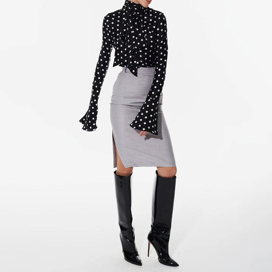 Aliayah polka dot blouse