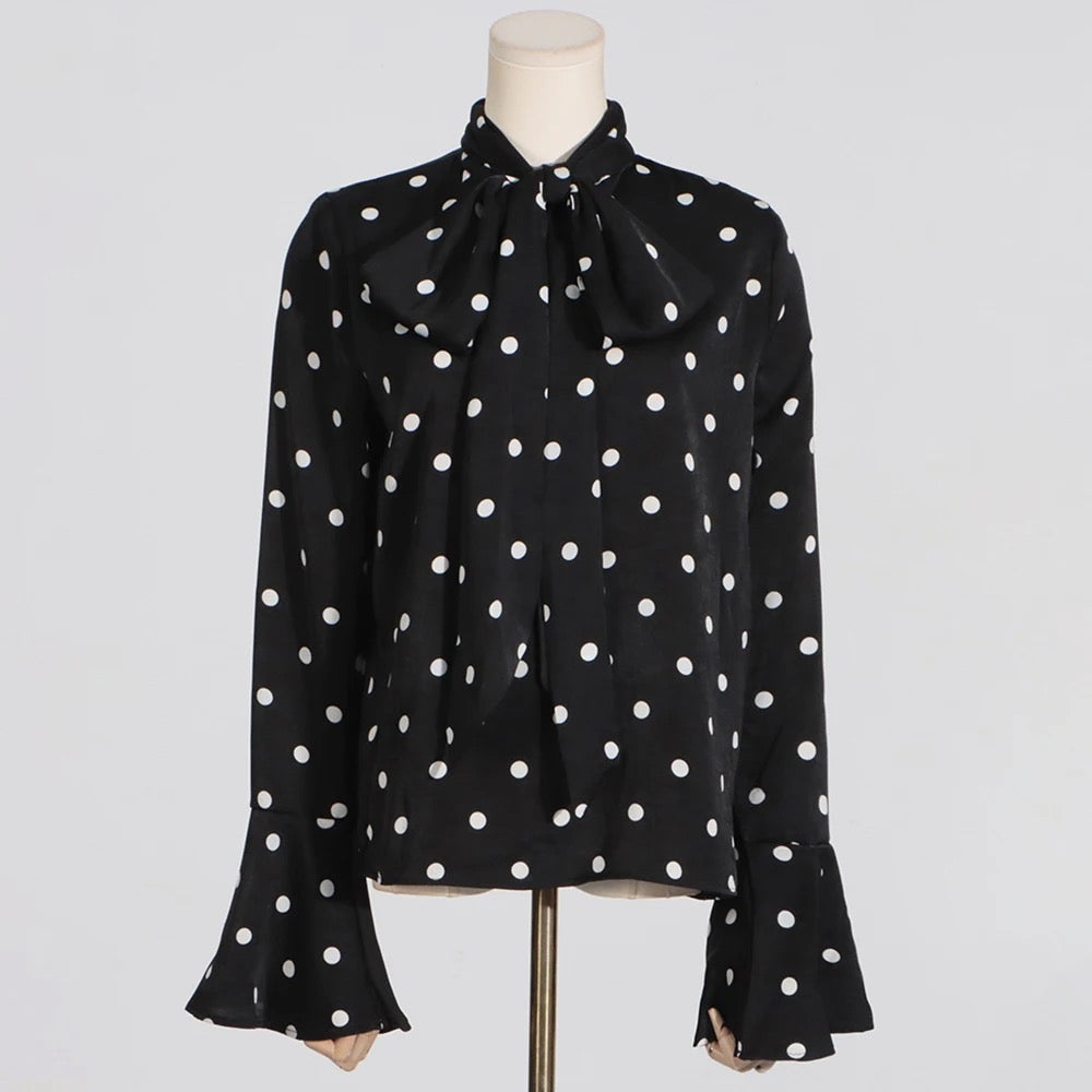 Aliayah polka dot blouse