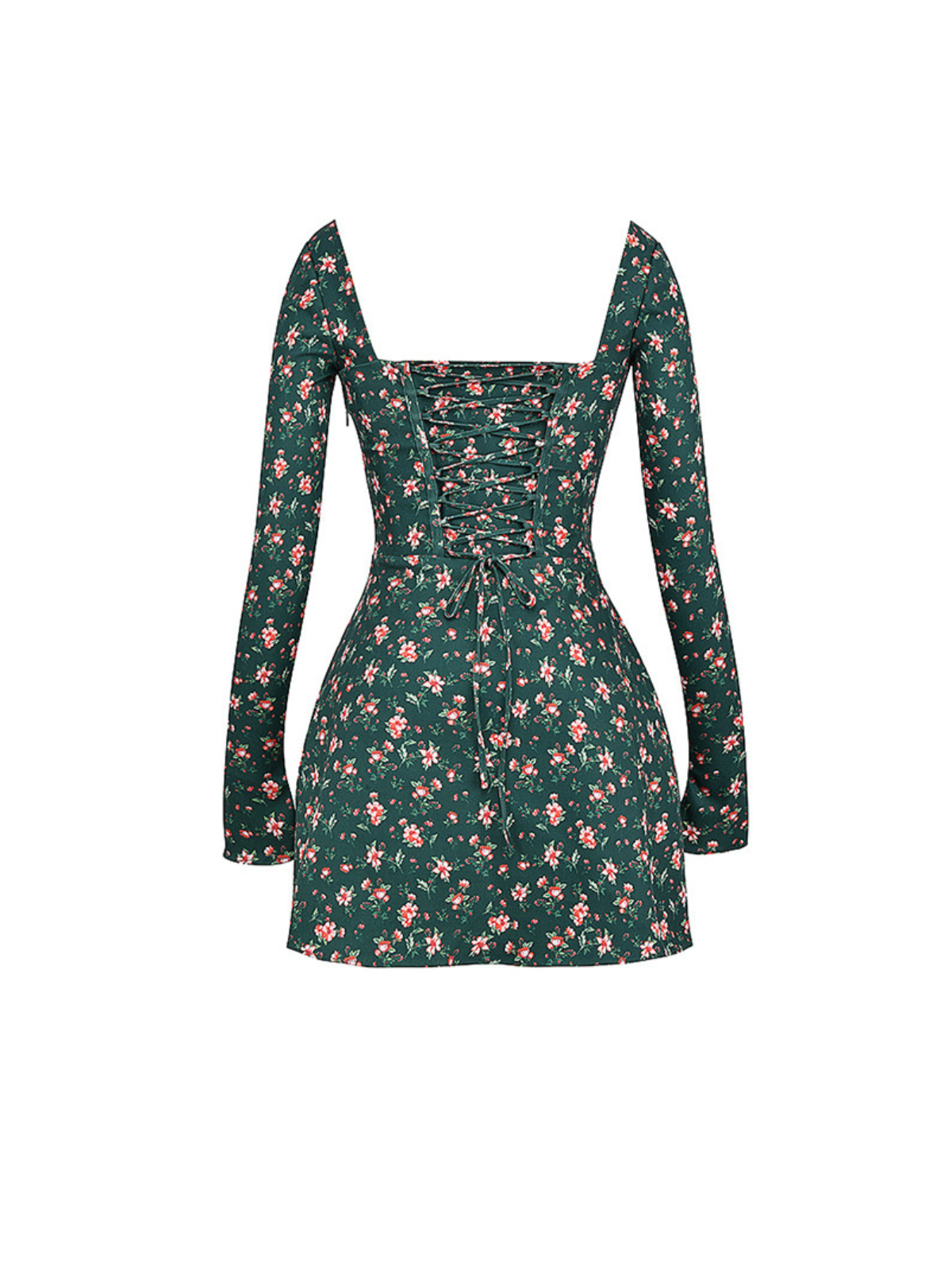 Floral Lacing Mini Dress