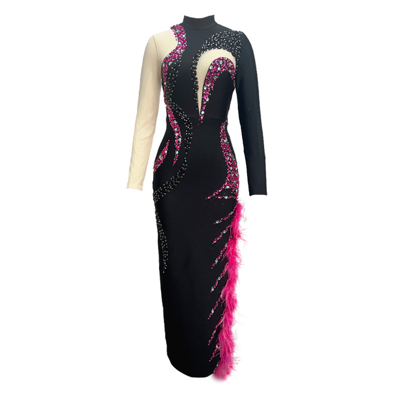 Camille feather diamond dress