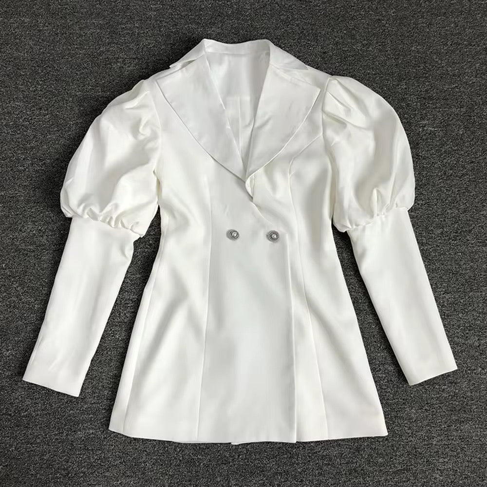 Long Sleeved Blazer Double Breasted Bodycon Dress