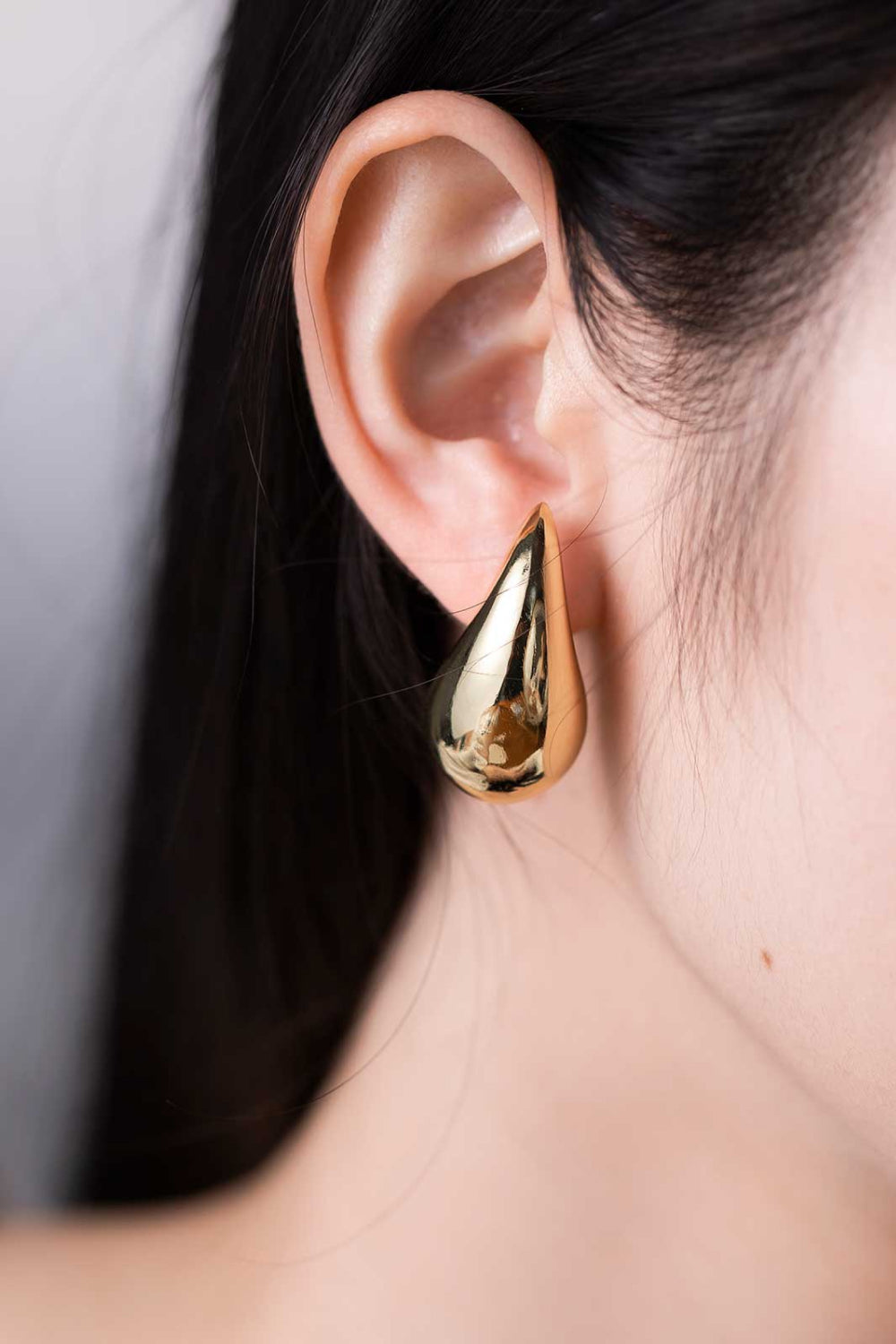 Big Size Water Drop Brass Earrings REBECATHELABEL