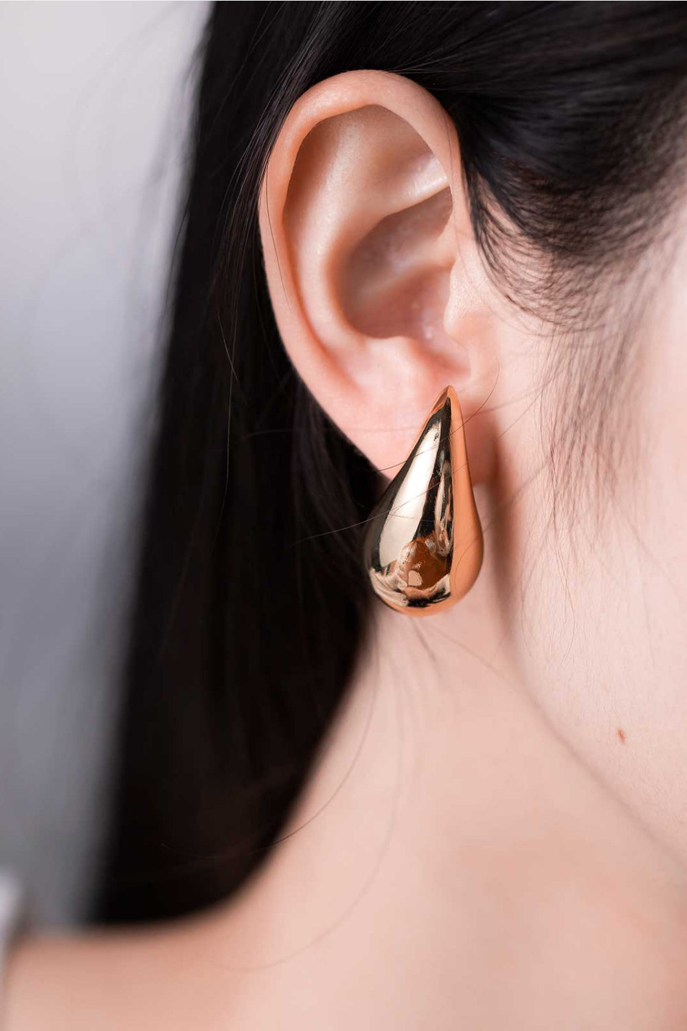 Big Size Water Drop Brass Earrings REBECATHELABEL