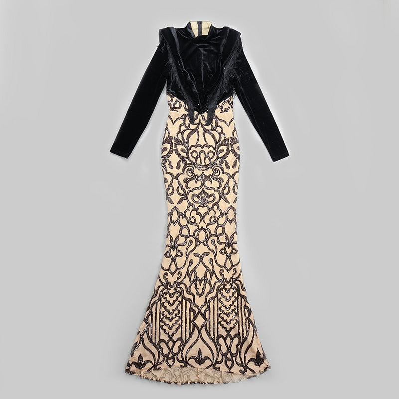 Black Luxury Elegant Mermaid Prom Dress REBECATHELABEL