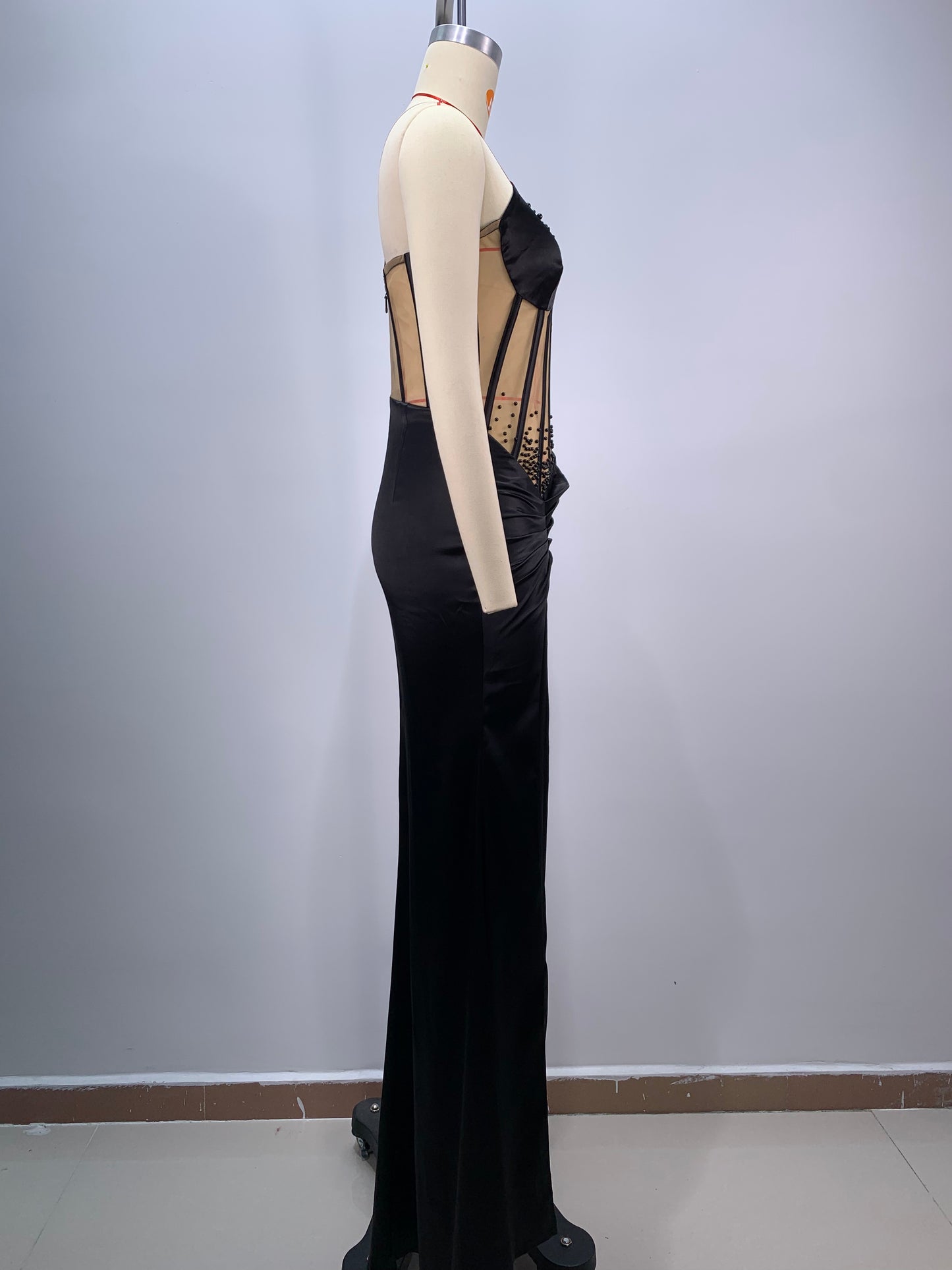 Nastya long slit midi dress