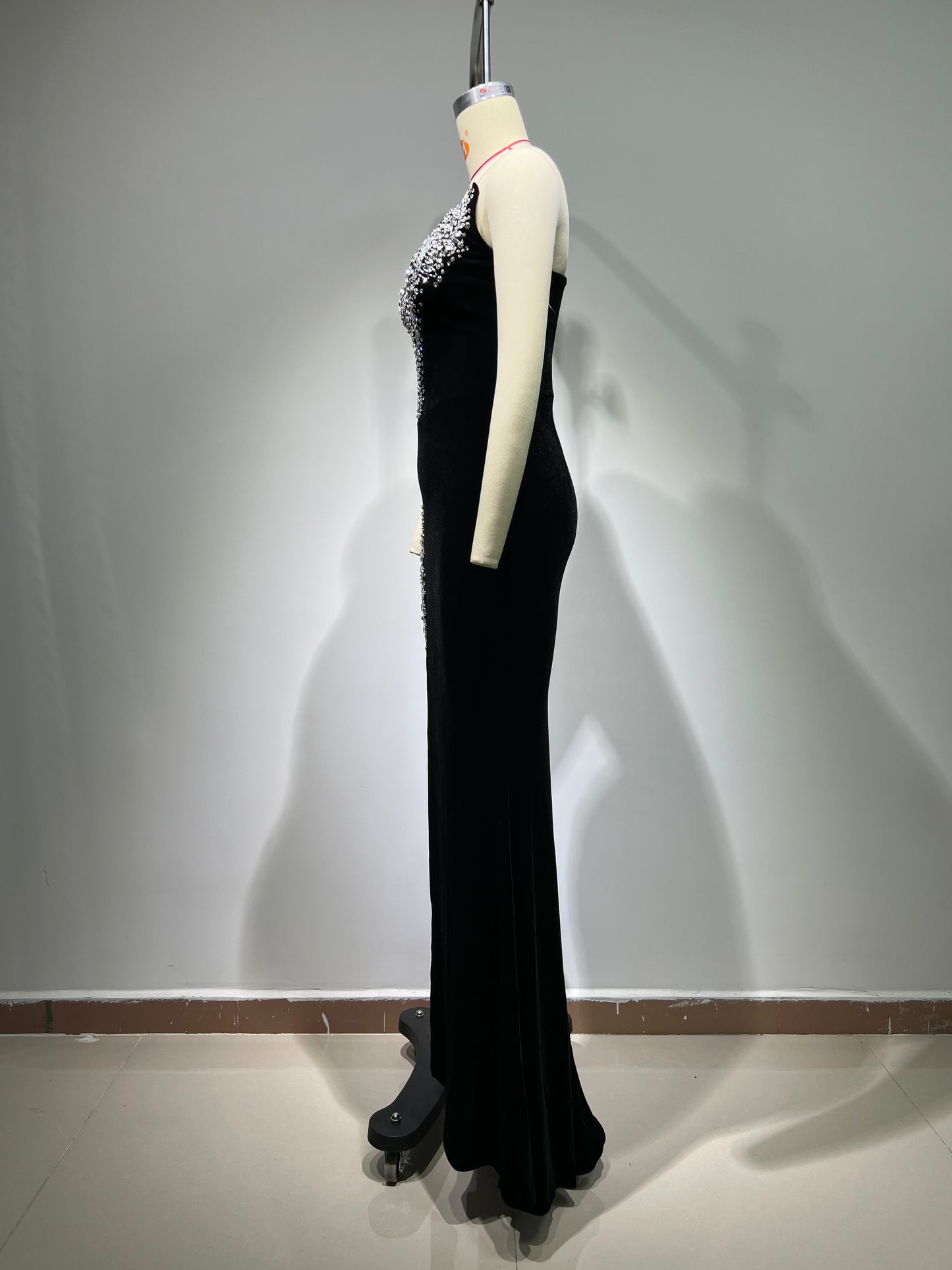 Alicia floor length velvet dress