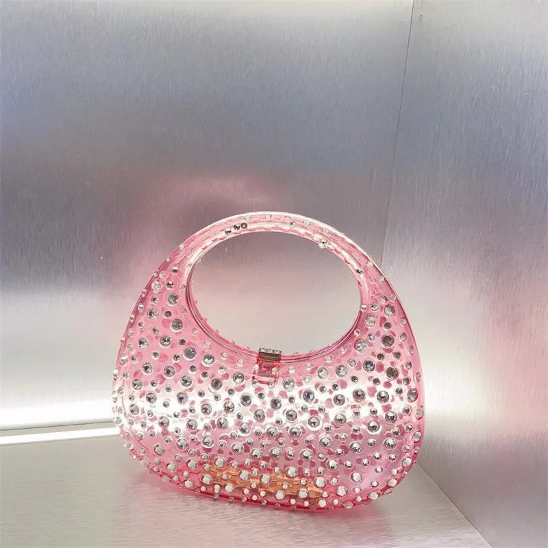 Clear Embellished Bag REBECATHELABEL