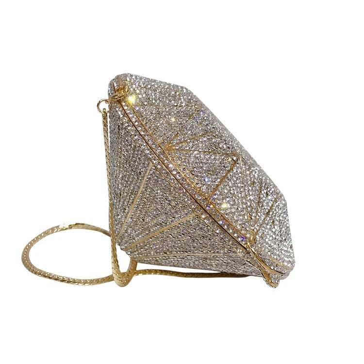 Diamond rhinestone clutch REBECATHELABEL