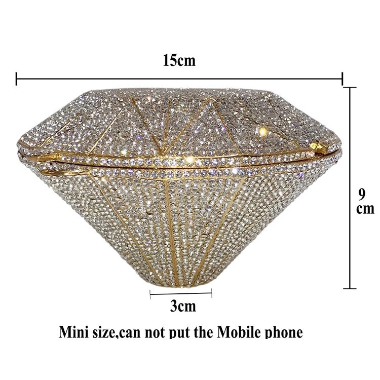 Diamond rhinestone clutch REBECATHELABEL