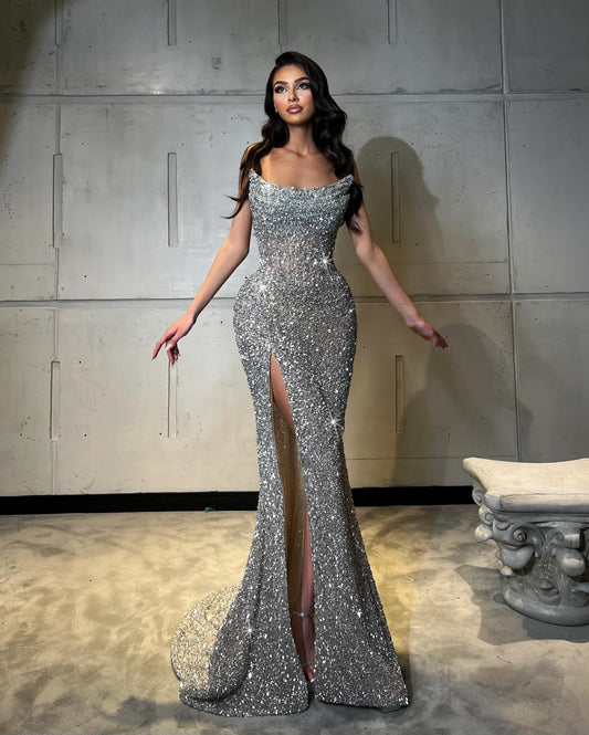 Camile sequin floor length dress