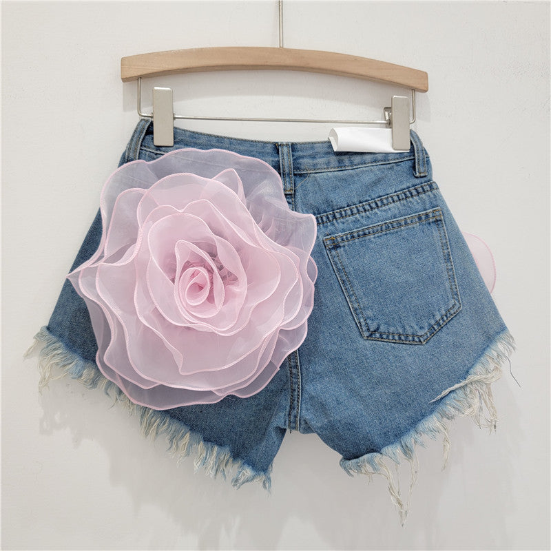 Kiki demin flower short