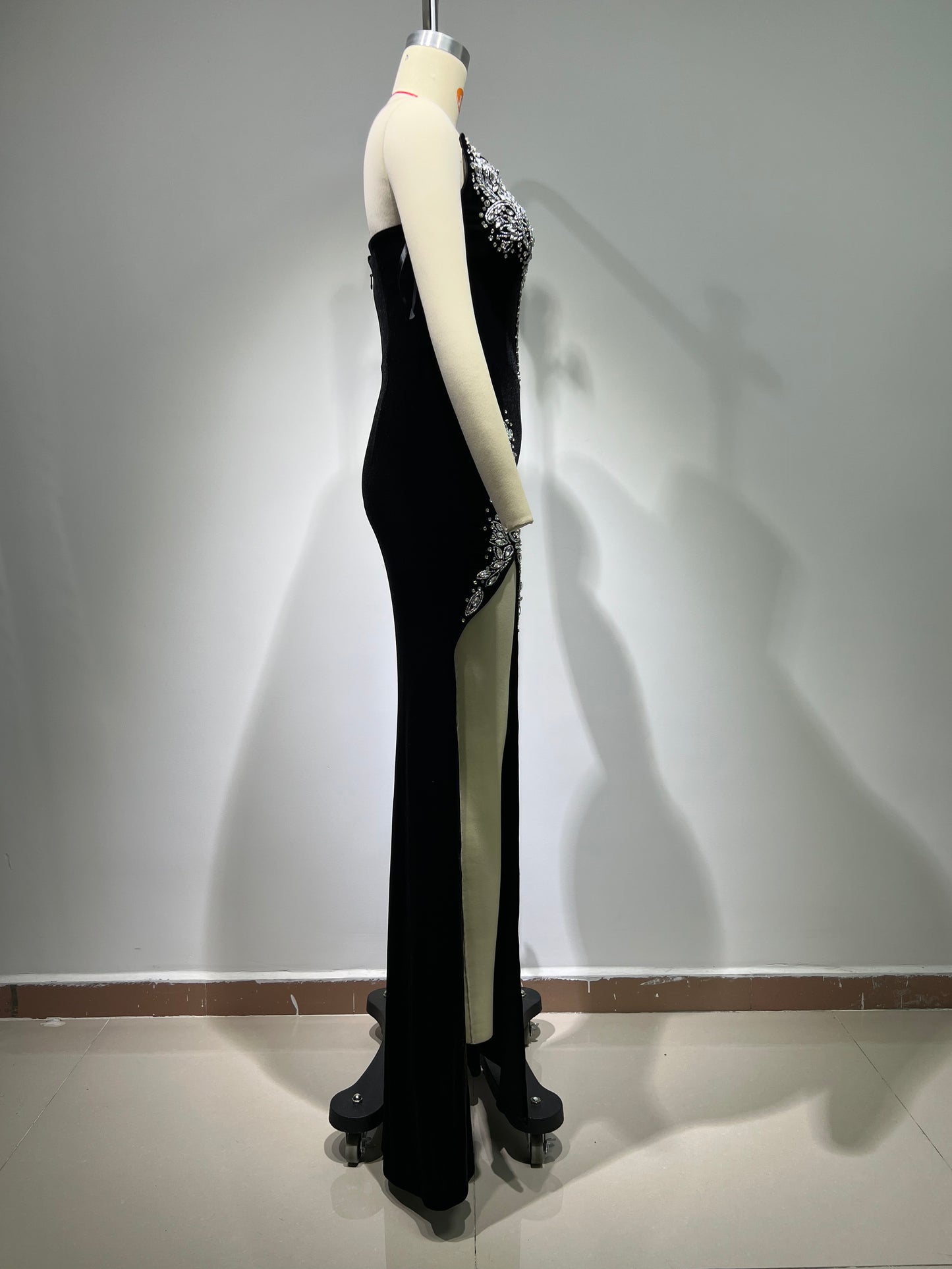 Alicia floor length velvet dress