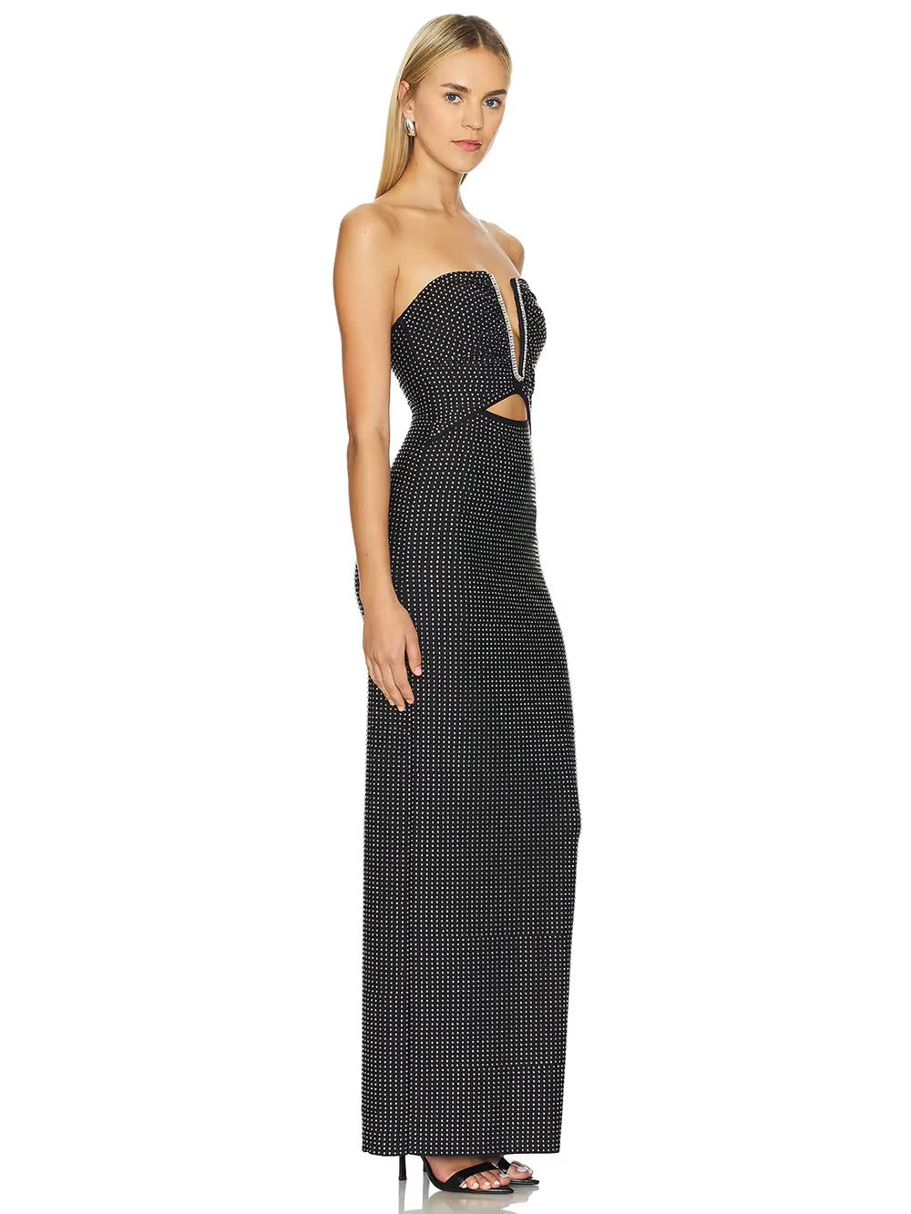 Sparkling Diamond Maxi Bandage Dress