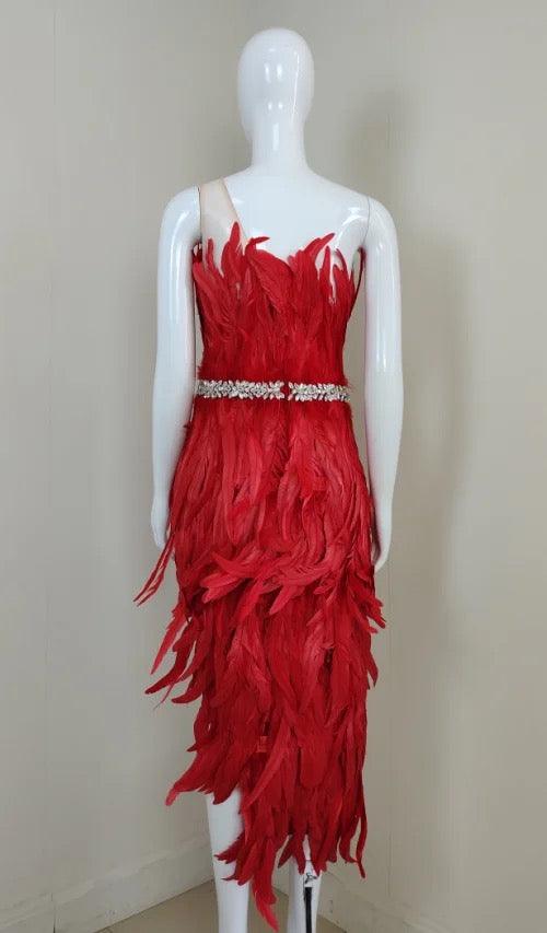 Effortless Feather dress REBECATHELABEL