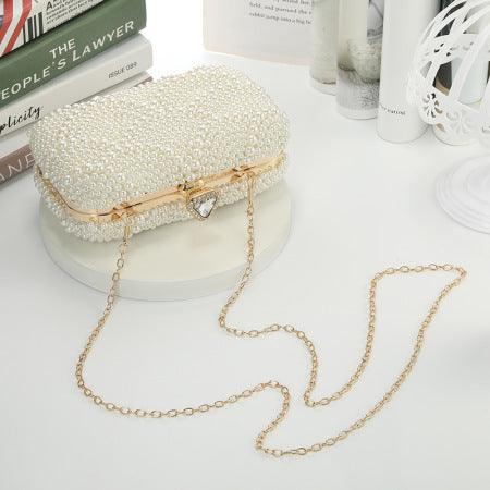 Fish Scale Shape Reversible Pearl Evening Bag REBECATHELABEL