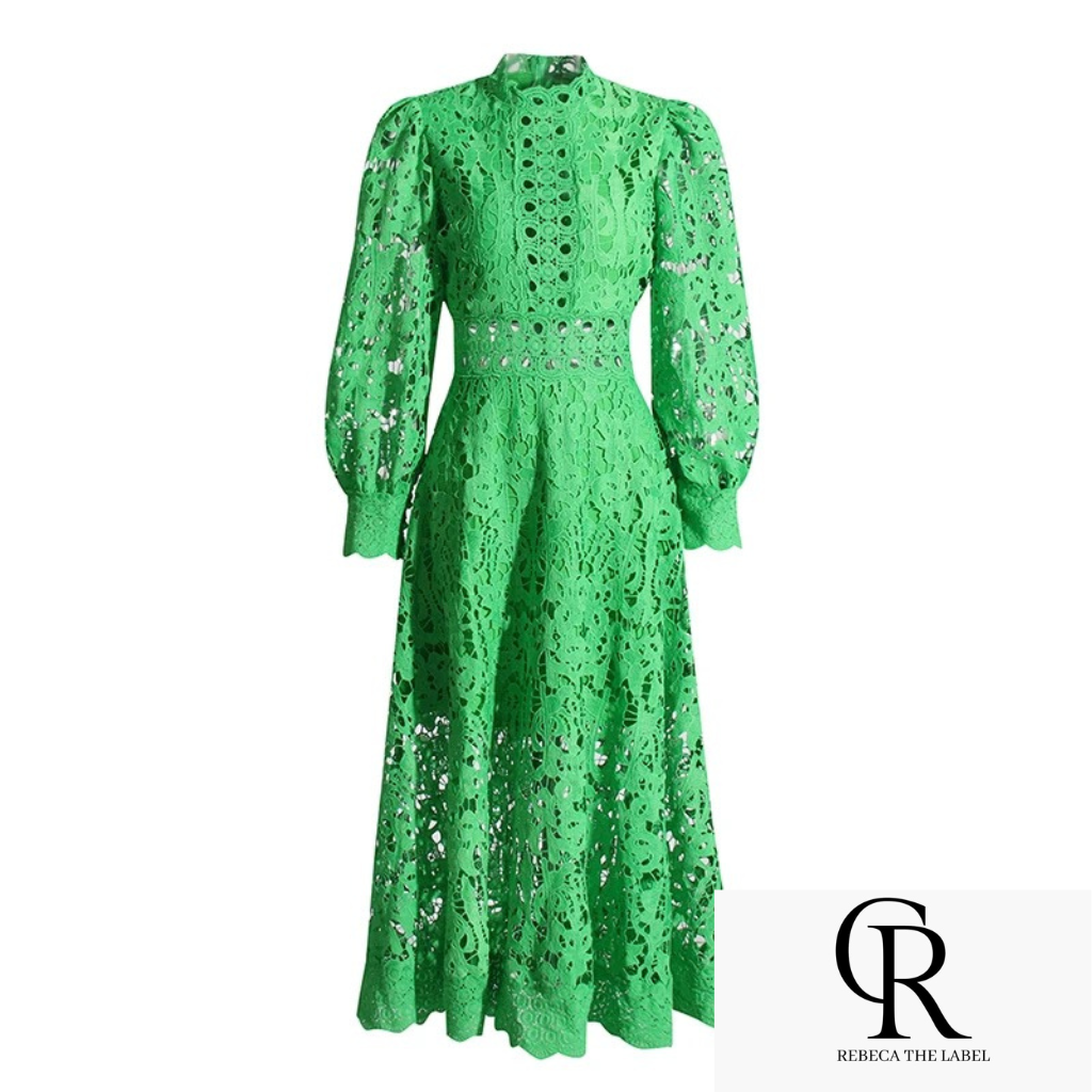 Green Midi Dress REBECATHELABEL