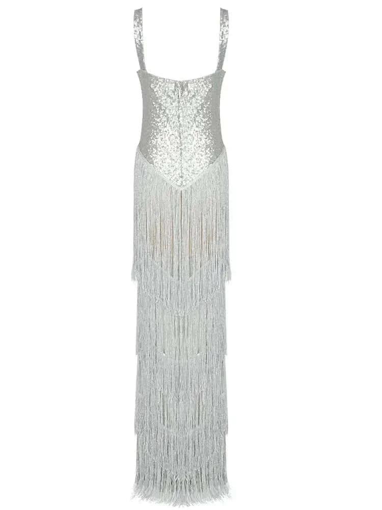 Hady Silver Elegant Evening Dress REBECATHELABEL