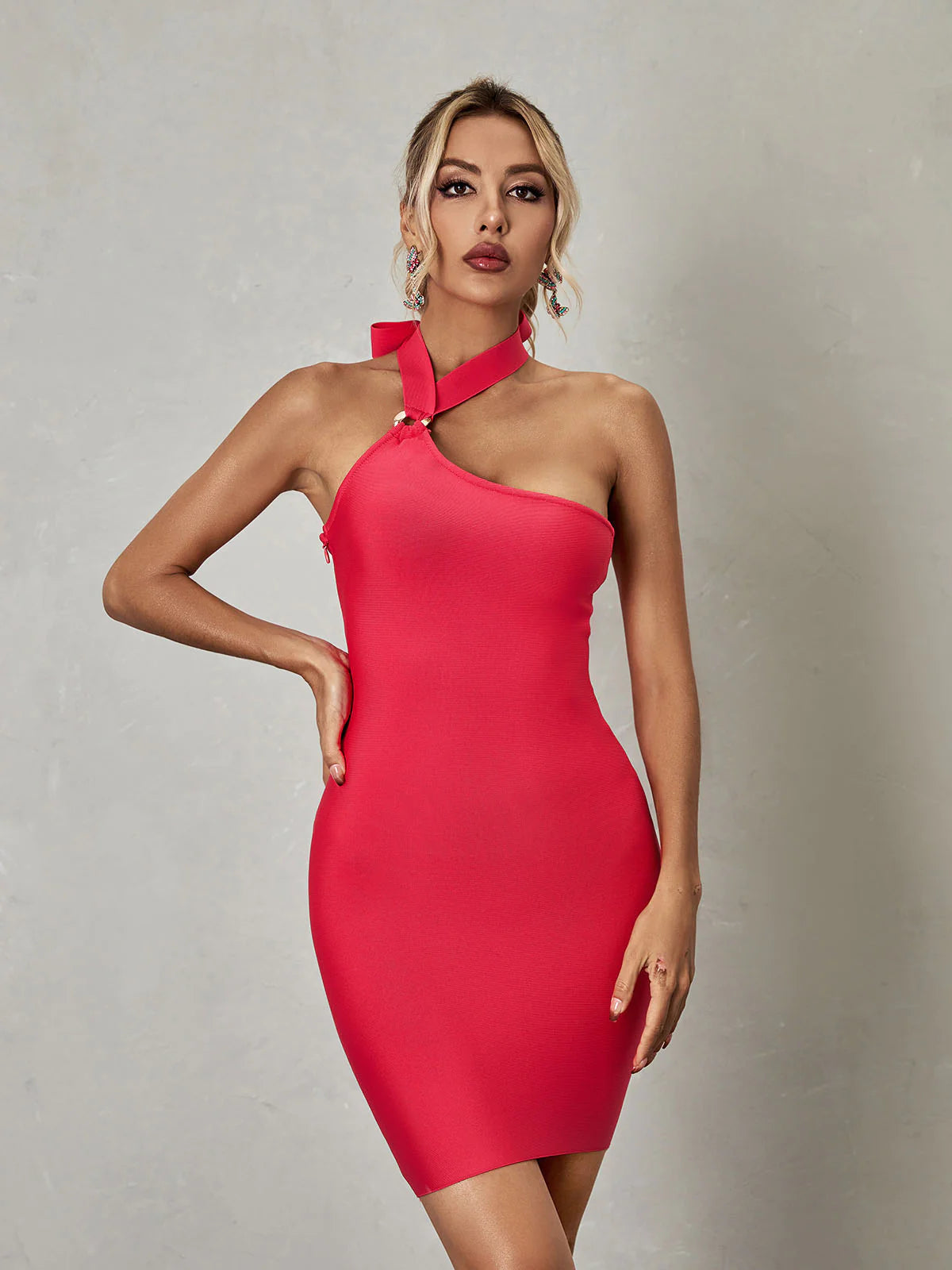 Halterneck Bandage Mini Dress REBECATHELABEL