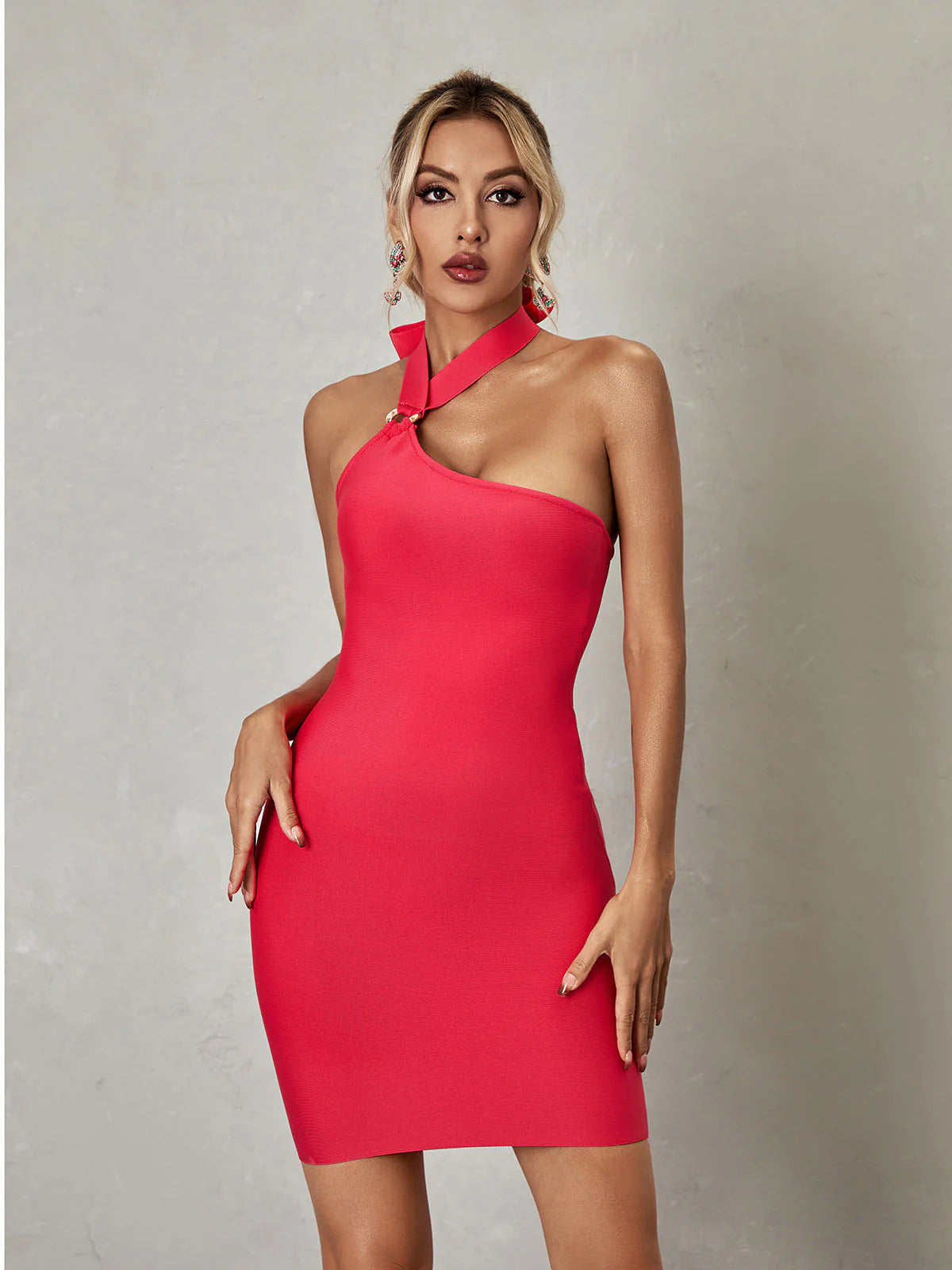 Halterneck Bandage Mini Dress REBECATHELABEL