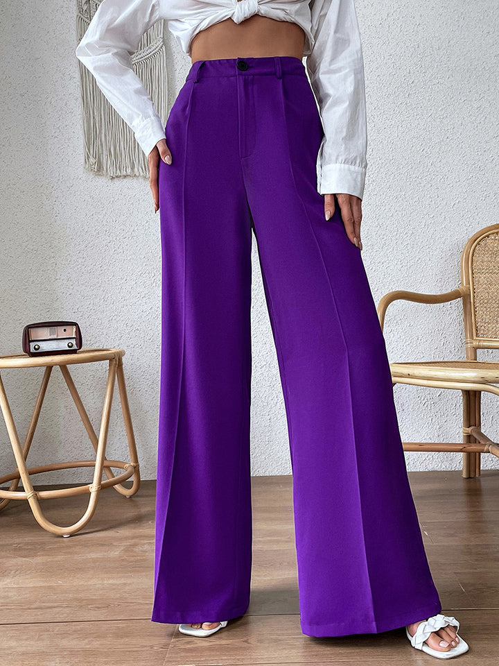 High Waist Wide Leg Pants REBECATHELABEL