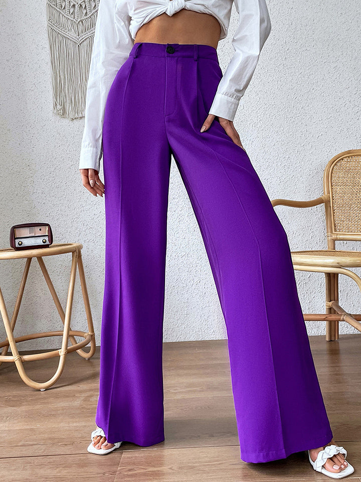 High Waist Wide Leg Pants REBECATHELABEL