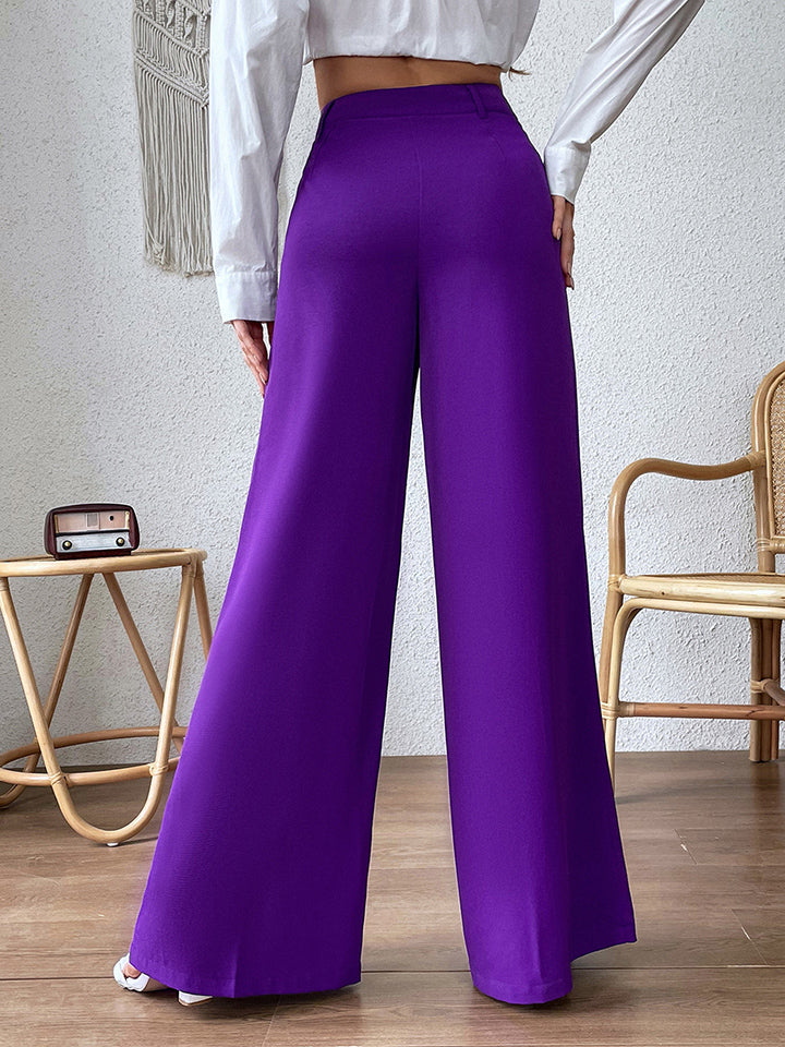 High Waist Wide Leg Pants REBECATHELABEL