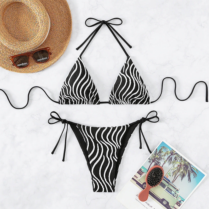 Printed Split Swimsuit