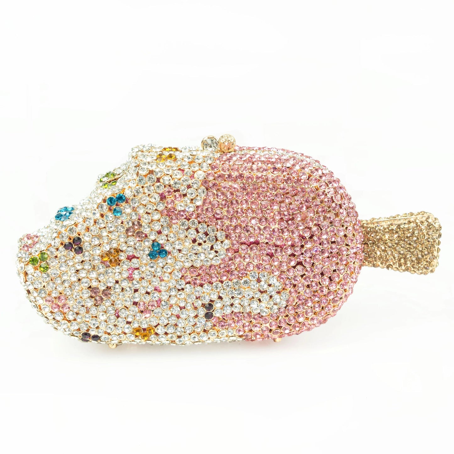 Ice cream rhinestones clutch REBECATHELABEL