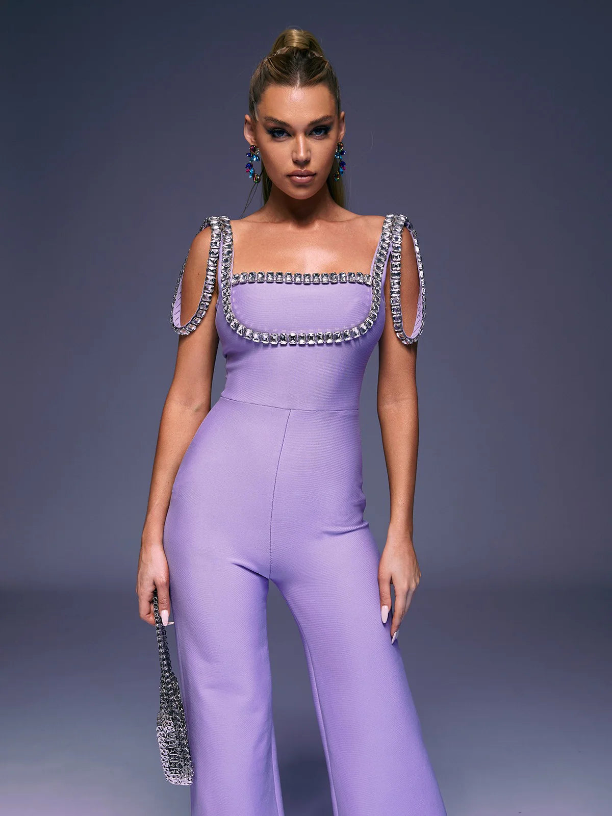 Kim Crystal Bandage Jumpsuit REBECATHELABEL