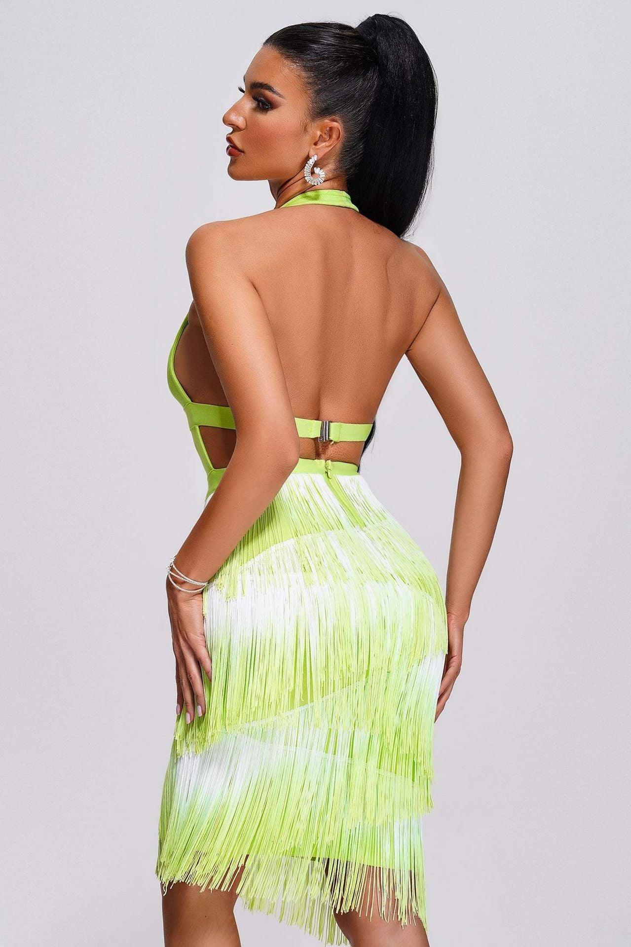 Kimola backless dress REBECATHELABEL