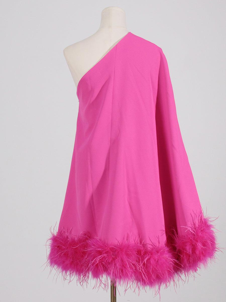 Kiss Me feather dress REBECATHELABEL