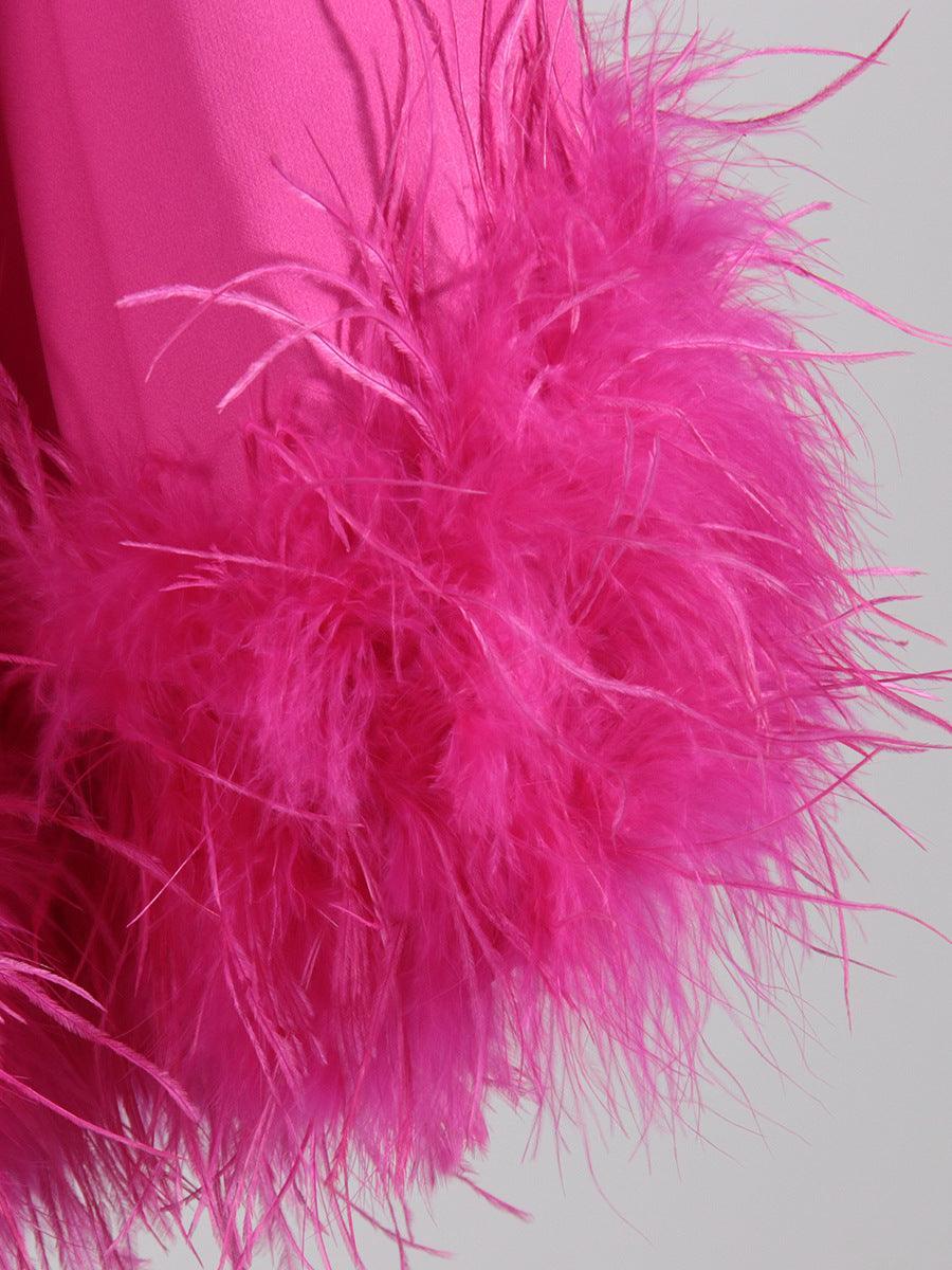 Kiss Me feather dress REBECATHELABEL